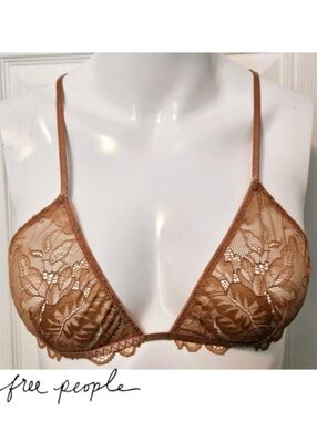 Intimately Free People Lace Bra - Neutral Tan - Size XS - Bralette - Lingerie